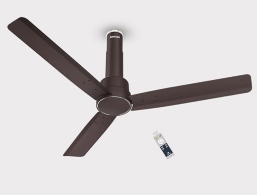 Havells 1200mm Elio BLDC Motor Ceiling Fan | Remote Controlled, High Air Delivery Fan | 5 Star Rated, Upto 60% Energy Saving, 2 Year Warranty | (Pack of 1, Brown)